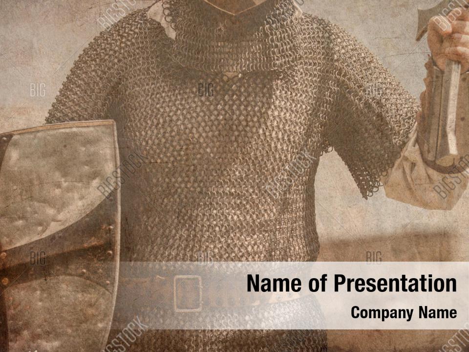 Medieval armed PowerPoint Template Medieval armed PowerPoint Background