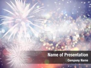 Year fireworks new copy space PowerPoint Template