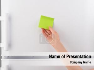 Green Sticky Note PowerPoint Template