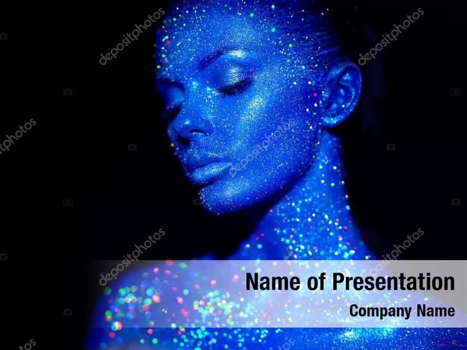 Woman Body in Colored Glitter