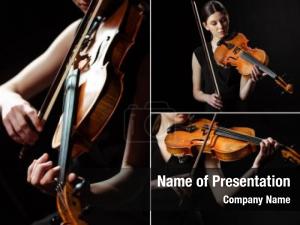 Violin Collage PowerPoint Template