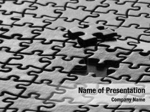 Gray Jigsaw PowerPoint Template
