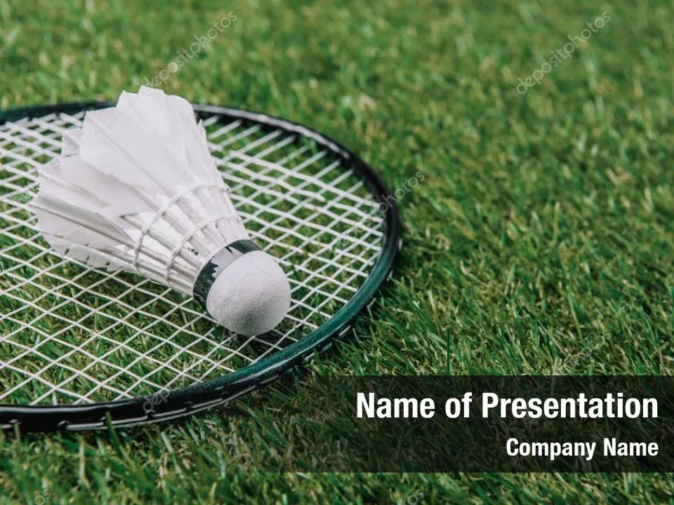 Close up Badminton Racket and Shuttlecock