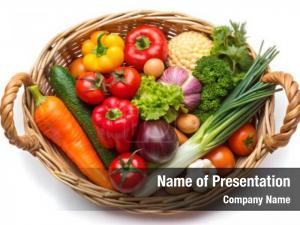 Healthy Food Basket PowerPoint Template