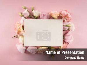 Greeting Card with Flowers PowerPoint Template