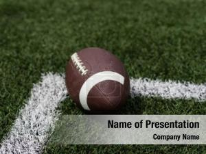 American Football on Grass PowerPoint Template