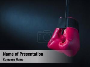 Red Boxing Gloves PowerPoint Template