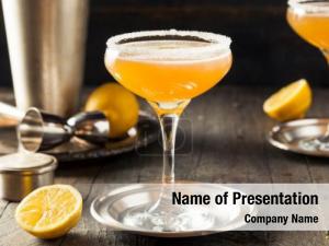 Cocktail with Orange PowerPoint Template