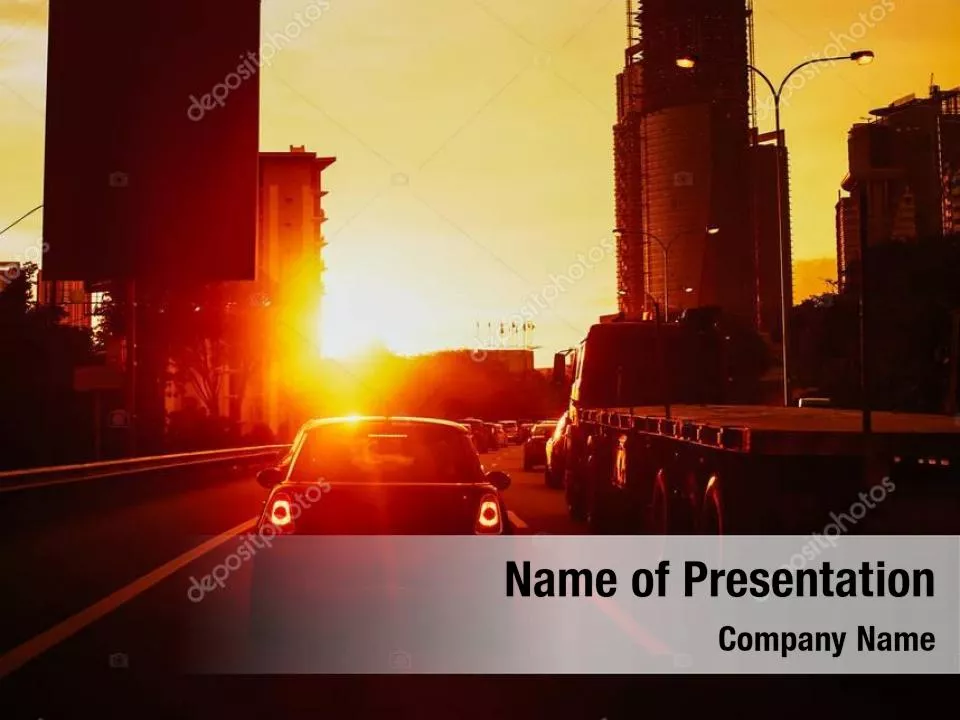 City Silhouette On The Sunset