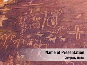 Ancient Petroglyphs PowerPoint Template