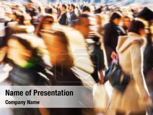 Moving Crowd PowerPoint Template