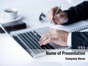 Work at the Computer PowerPoint Template