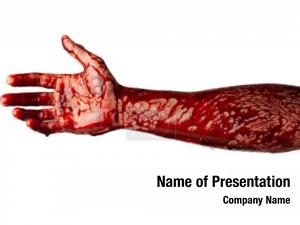 Blood Hand PowerPoint Template