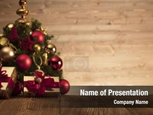 Red gold Christmas Theme PowerPoint Template