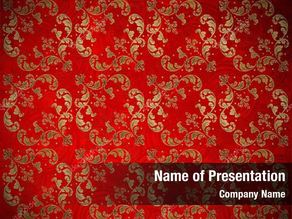Red and Gold Floral Pattern