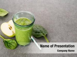 Green Nutrition Drink PowerPoint Template