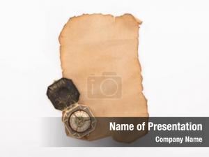 Compass on Parchment PowerPoint Template