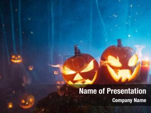 Blue Halloween Night Free PowerPoint Template