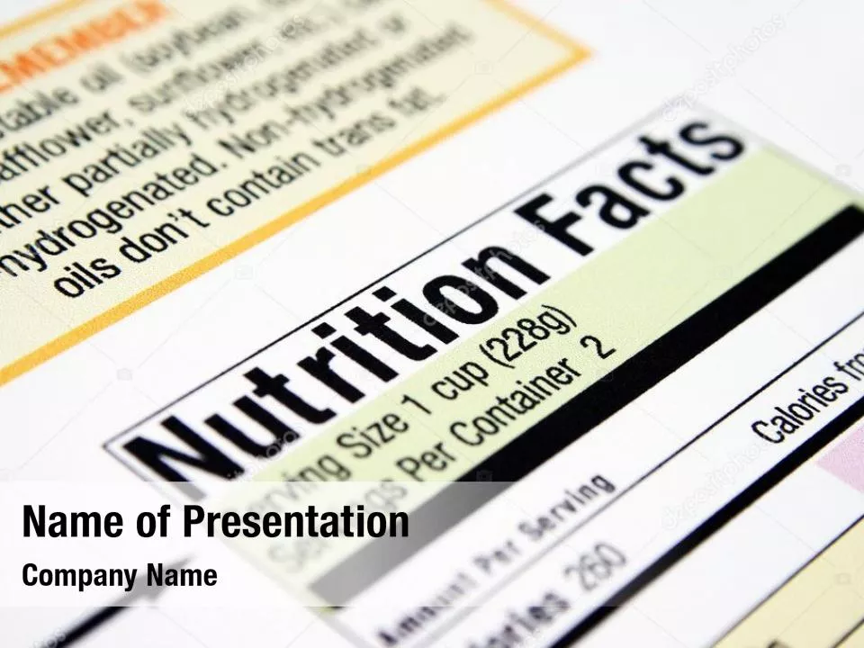 Nutrition Facts Label