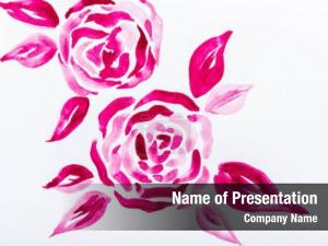 Watercolor Flowers PowerPoint Template