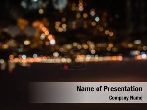 Bokeh Defocused Lights PowerPoint Template
