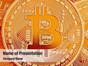 Golden Bitcoin PowerPoint Template