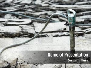 Jackhammer Worker PowerPoint Template