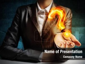 Flaming Question Mark PowerPoint Template