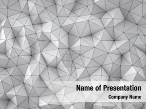 White Polygonal Geometric Background PowerPoint Template