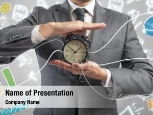 Money concept time businessman clock PowerPoint Template