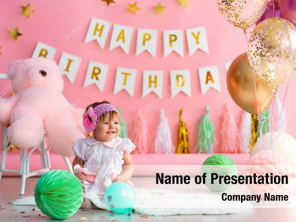 Cute Girl Birthday Background