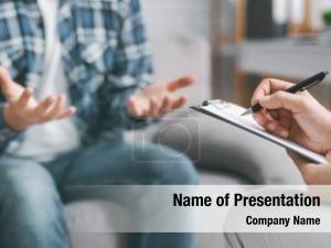 Therapist with Clipboard PowerPoint Template
