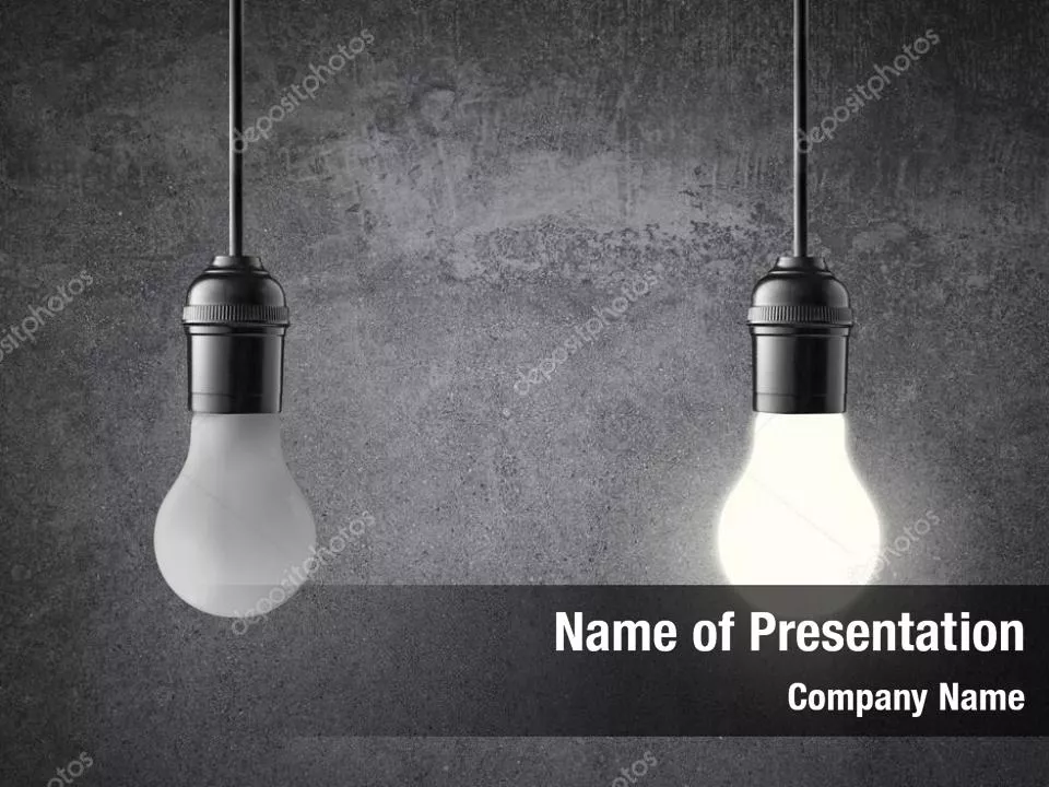 Light Bulbs on Gray Background