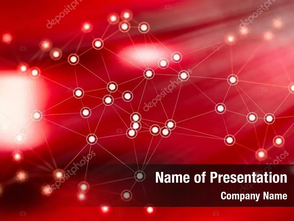 Connected Dots on Red Background