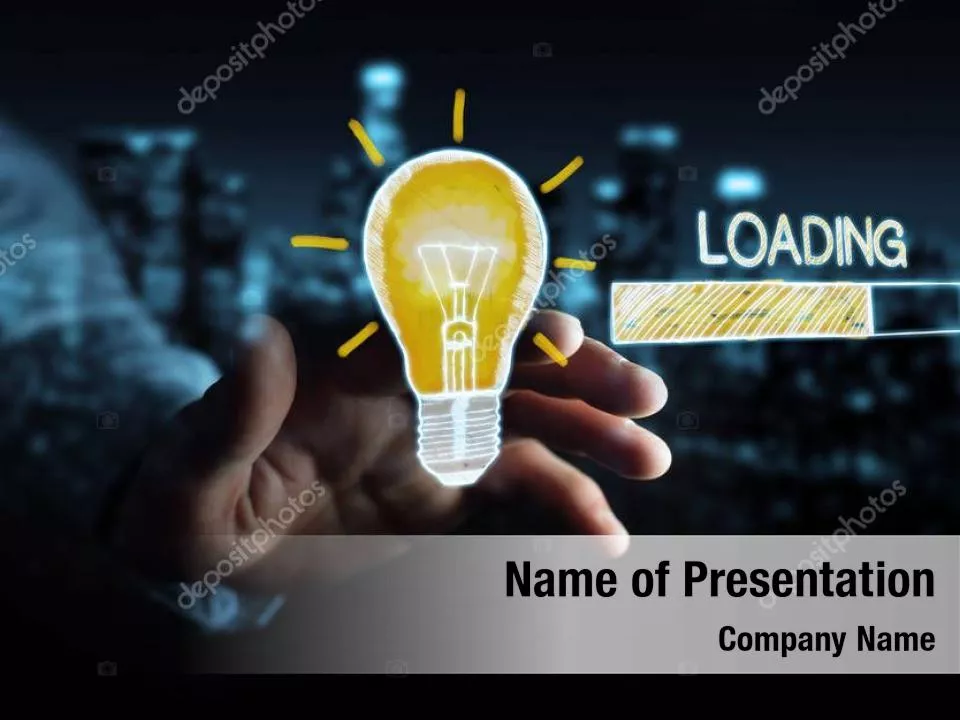 Man with Drawn Yellow Light Bulb