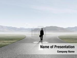 Businessman at Crossroads