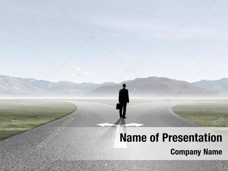 Businessman at Crossroads