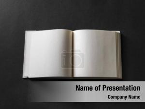 Open Album with White Sheets PowerPoint Template