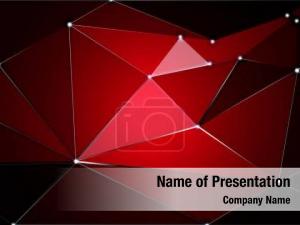 Red and Black Abstract Polygonal Background PowerPoint Template