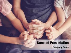 Family Praying PowerPoint Template