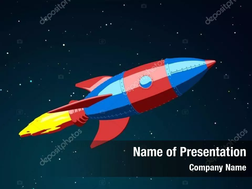 Cartoon Flying Rocket