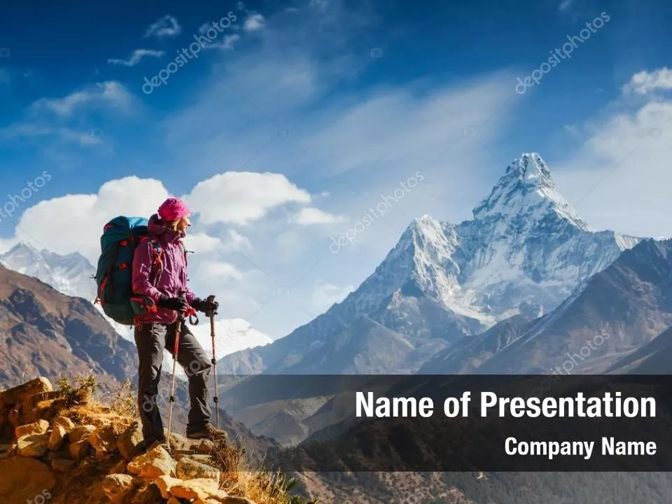 Woman Hiker with Backpack