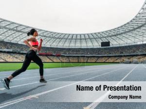 Girl Running PowerPoint Template