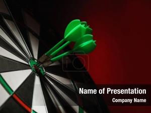 Dart with Goal Text PowerPoint Template