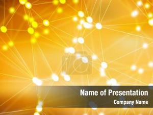 Connected Orange Dots PowerPoint Template
