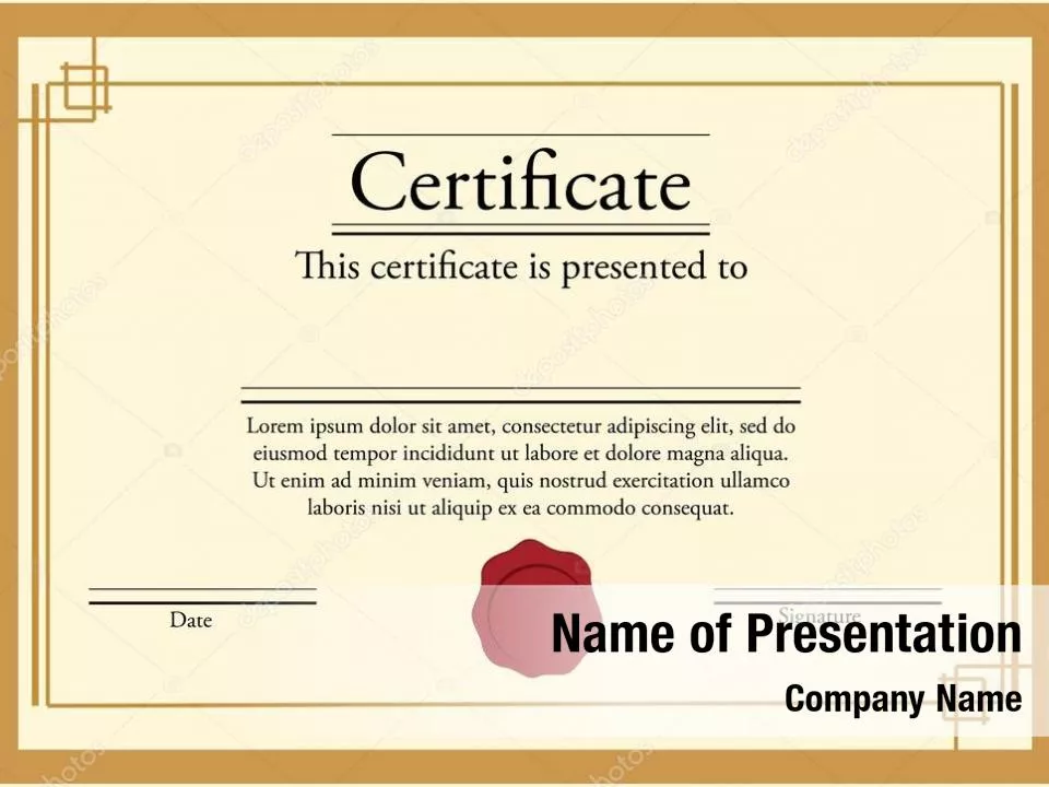 Certificate with Modern Pattern