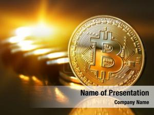 Gold Coin with Bitcoin Sign