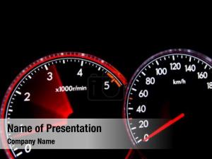 Car Dashboard Gauges PowerPoint Template