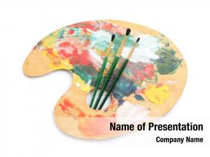 Painting Accessories Illustration PowerPoint Template