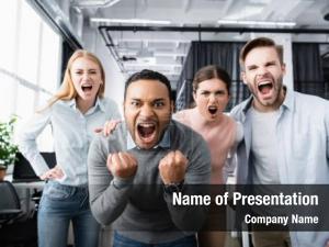 Screaming People PowerPoint Template